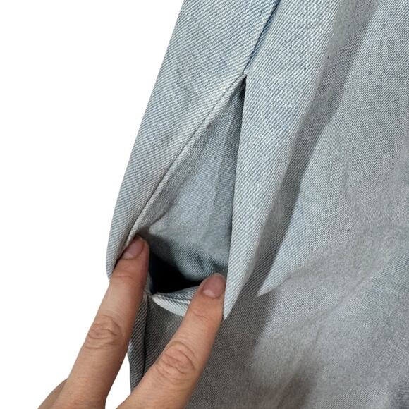 Wishlist Boutique Light Wash Denim Romper Medium Frayed Cutoff Boho Western - Picture 6 of 8